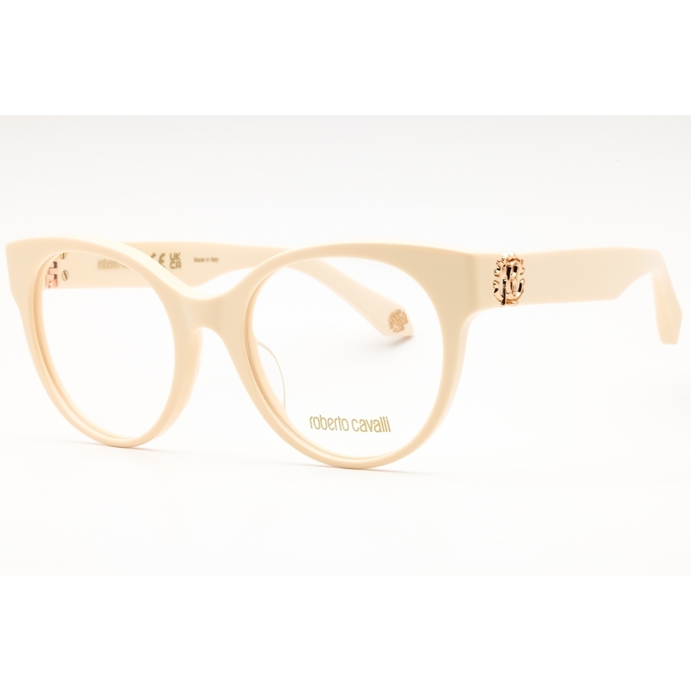 Roberto Cavalli VRC027M Eyeglasses Beige Acetate Round